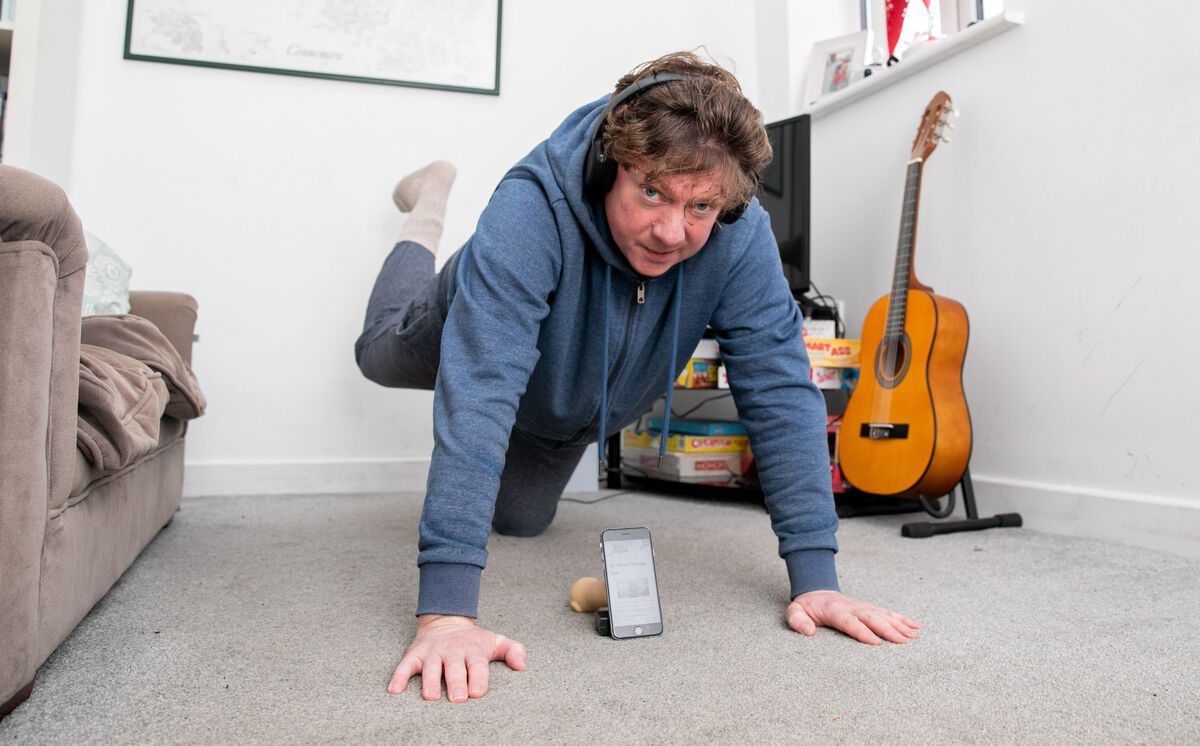Jonathan deBurca Butler, who is adopting small new healthy habits for the new year at his home in Kimmage, Dublin. Photo: Gareth Chaney