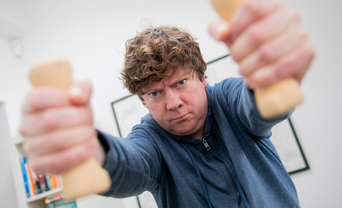 Jonathan deBurca Butler, who is adopting small new healthy habits for the new year at his home in Kimmage, Dublin. Photo: Gareth Chaney