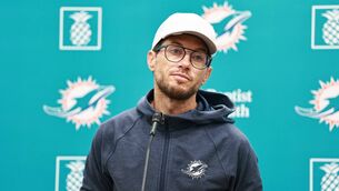 <p>Mike McDaniel speaks to media at Baptist Health Training Complex. Pic: Carmen Mandato/Getty Images</p> <p>Mike McDaniel speaks to media at Baptist Health Training Complex. Pic: Carmen Mandato/Getty Images</p>