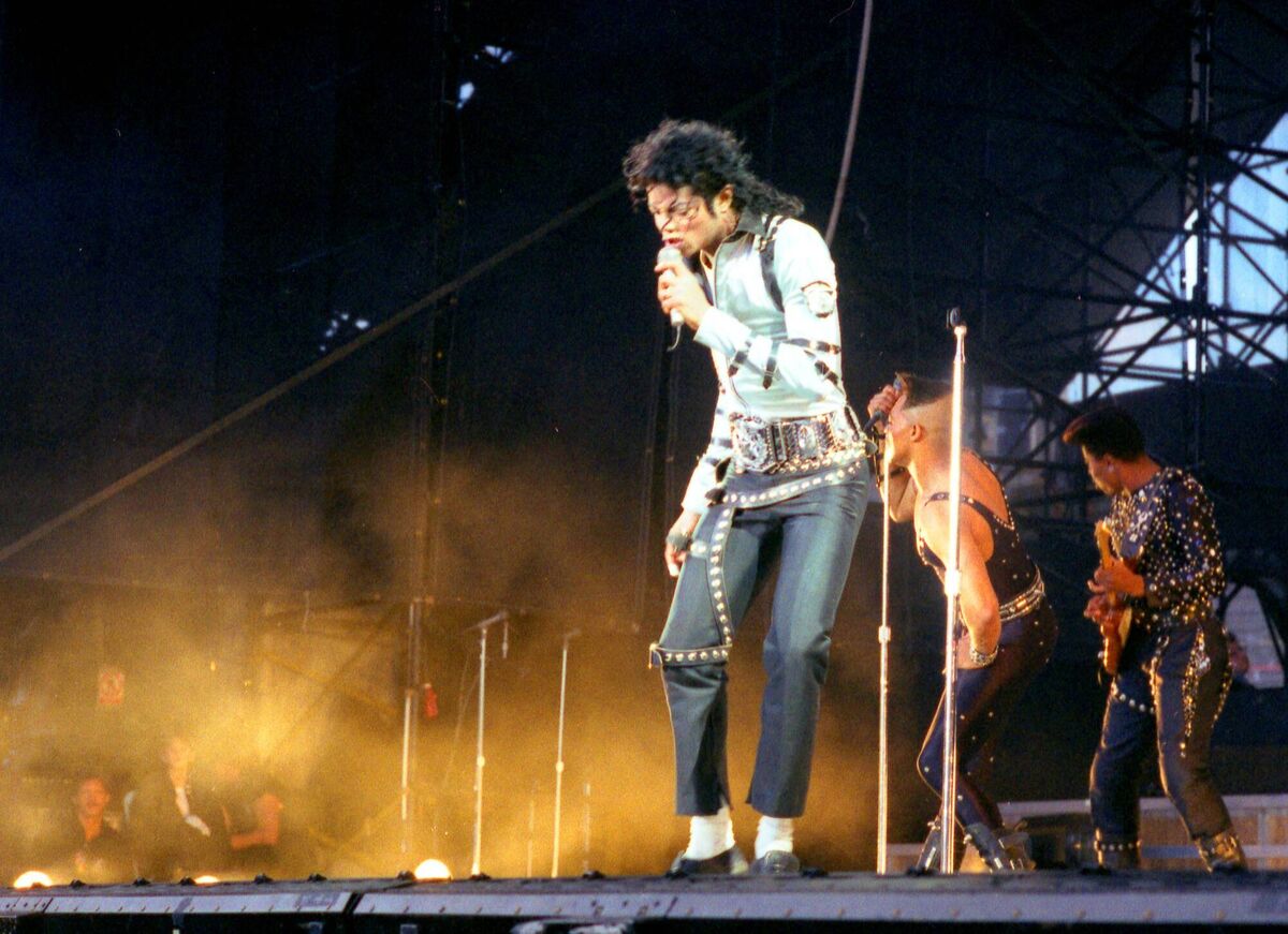 Michael Jackson on stage at Páirc Uí Chaoimh in Cork in 1988. Picture: Irish Examiner Archive 