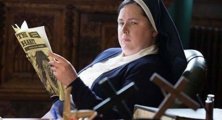 Siobhán McSweeney in Derry Girls. Siobhán McSweeney in Derry Girls.