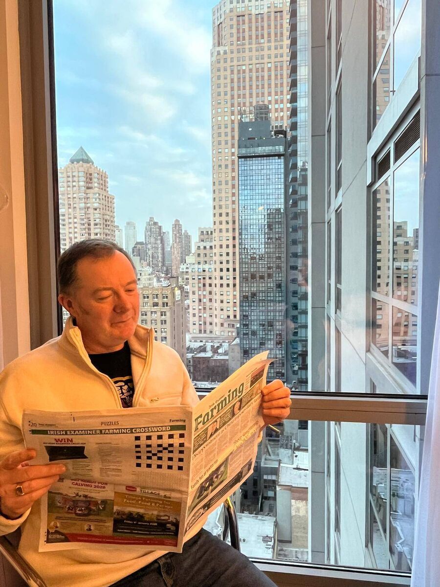 Denis enjoys his 'Farm Exam' in the city that never sleeps.