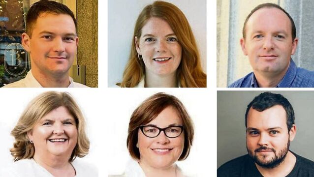 <p>New roles: (top row) Stefan Bejinaru, Claire MacCarrick, Peter Gallagher; (bottom row) Mary Hurley, Eunice Dreelan, Martin Moroney. </p>