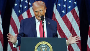<p>President Donald Trump speaks to House Republican lawmakers during their annual policy retreat, Tuesday, Jan. 6, 2026, in Washington. (AP Photo/Evan Vucci)</p>