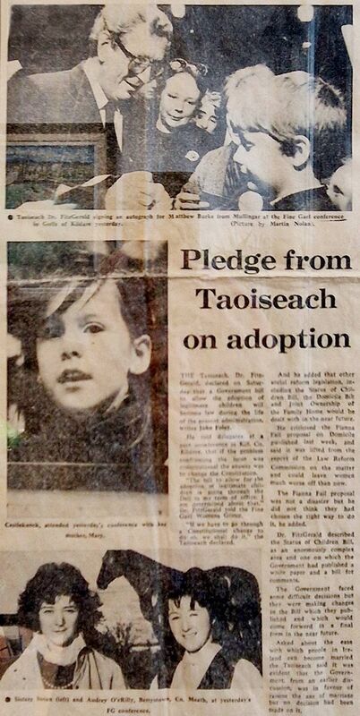 A framed newspaper page from 1985 hanging on her office wall. A framed newspaper page from 1985 hanging on her office wall.