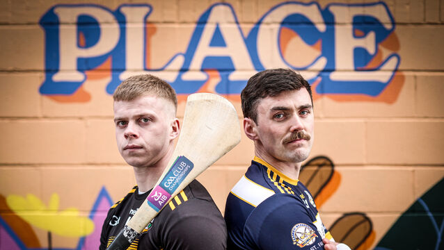 <p>AIB ambassadors Finnian Cawley (Easkey) and Philip Wall (Kilbrittain). Pic: Dan Sheridan/Inpho</p>