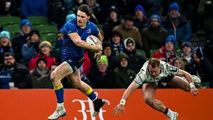 <p>Joshua Kenny of Leinster evades the tackle of Sam Gilbert of Connacht. Pic: Seb Daly/Sportsfile</p>