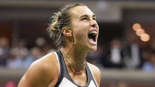 <p>Aryna Sabalenka advanced to the Brisbane International final for the third year in a row after defeating Karolina Muchova 6-3, 6-4. Picture: AP Photo/Kirsty Wigglesworth</p> <p>Aryna Sabalenka advanced to the Brisbane International final for the third year in a row after defeating Karolina Muchova 6-3, 6-4. Picture: AP Photo/Kirsty Wigglesworth</p>