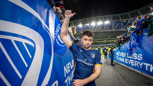 <p>Leinster's Harry Byrne after the game. Pic: ©INPHO/Morgan Treacy</p>