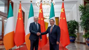 <p>Taoiseach Micheál Martin shakes hands with Chinese premier Li Qiang in Bejing last week. Mr Martin made the case for Irish exporters including agrifood exporters. Picture: Government of Ireland/PA Wire</p> <p>Taoiseach Micheál Martin shakes hands with Chinese premier Li Qiang in Bejing last week. Mr Martin made the case for Irish exporters including agrifood exporters. Picture: Government of Ireland/PA Wire</p>