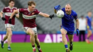 <p>BATTLE: Eoin Mellon of Clogher Éire Óg and Aidan Breen of Ballymacelligott in action. Pic: ©INPHO/James Lawlor.</p> <p>BATTLE: Eoin Mellon of Clogher Éire Óg and Aidan Breen of Ballymacelligott in action. Pic: ©INPHO/James Lawlor.</p>
