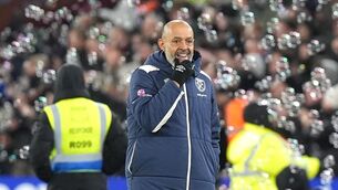 <p>BUBBLES ALMOST BURST: West Ham United manager Nuno Espirito Santo reacts as bubbles are in the background. Pic: Gareth Fuller/PA Wire.</p> <p>BUBBLES ALMOST BURST: West Ham United manager Nuno Espirito Santo reacts as bubbles are in the background. Pic: Gareth Fuller/PA Wire.</p>