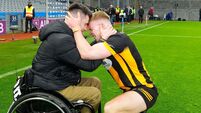 Philip Wall celebrates with his brother Jamie Wall 10/1/2026