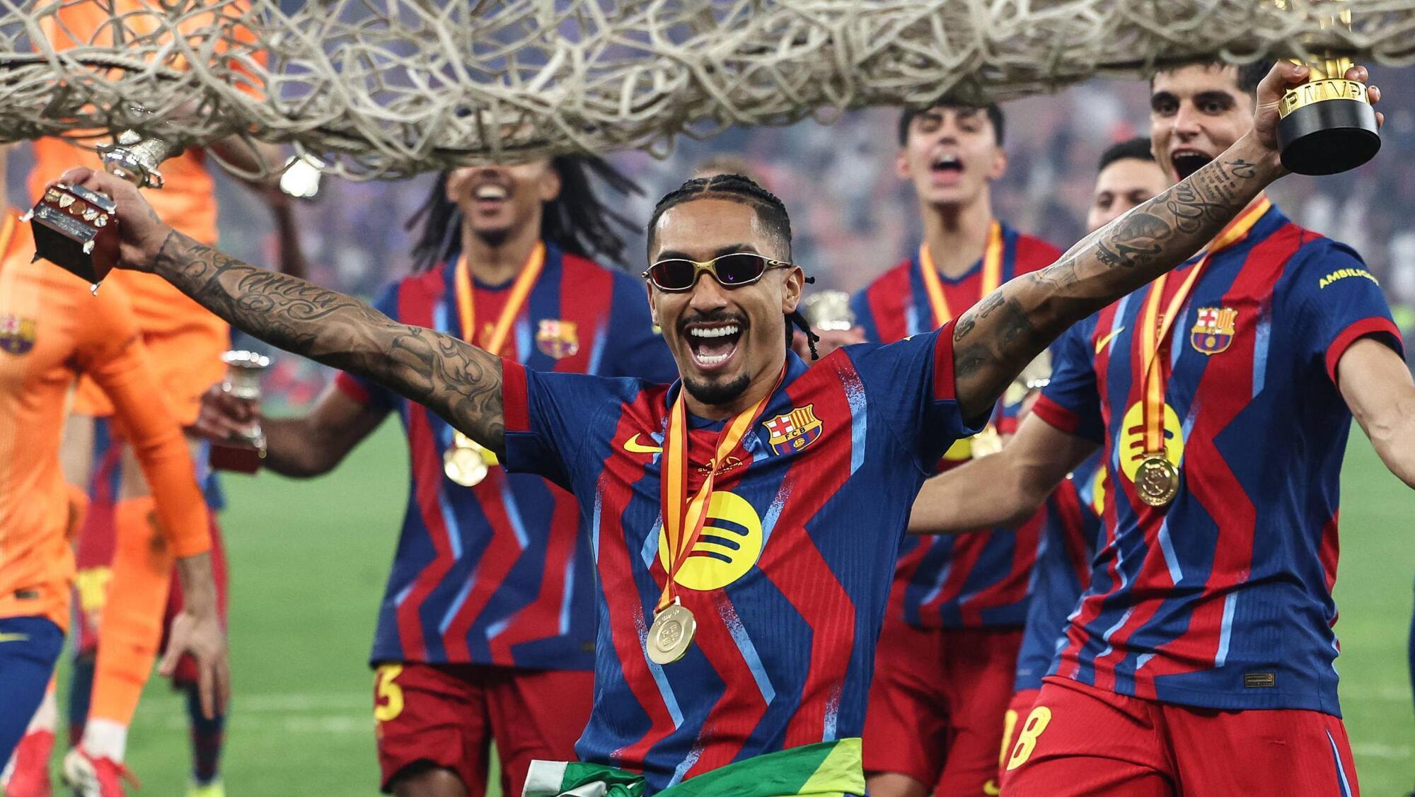 Raphinha strikes twice as Barcelona edge Real Madrid in heated Spanish Super Cup final