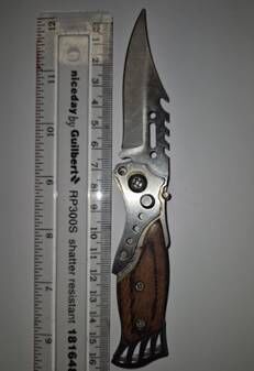 The knife seized by gardaí 