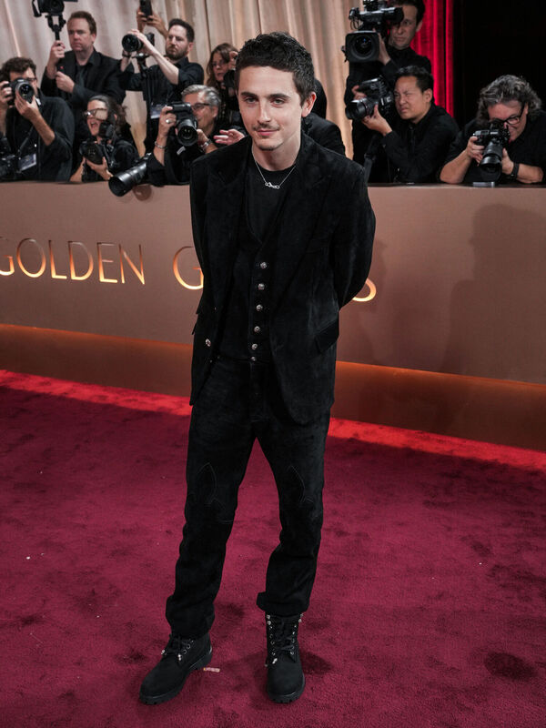 Timothee Chalamet at the 83rd Golden Globes Awards. Picture: Sthanlee Mirador/PA Wire.