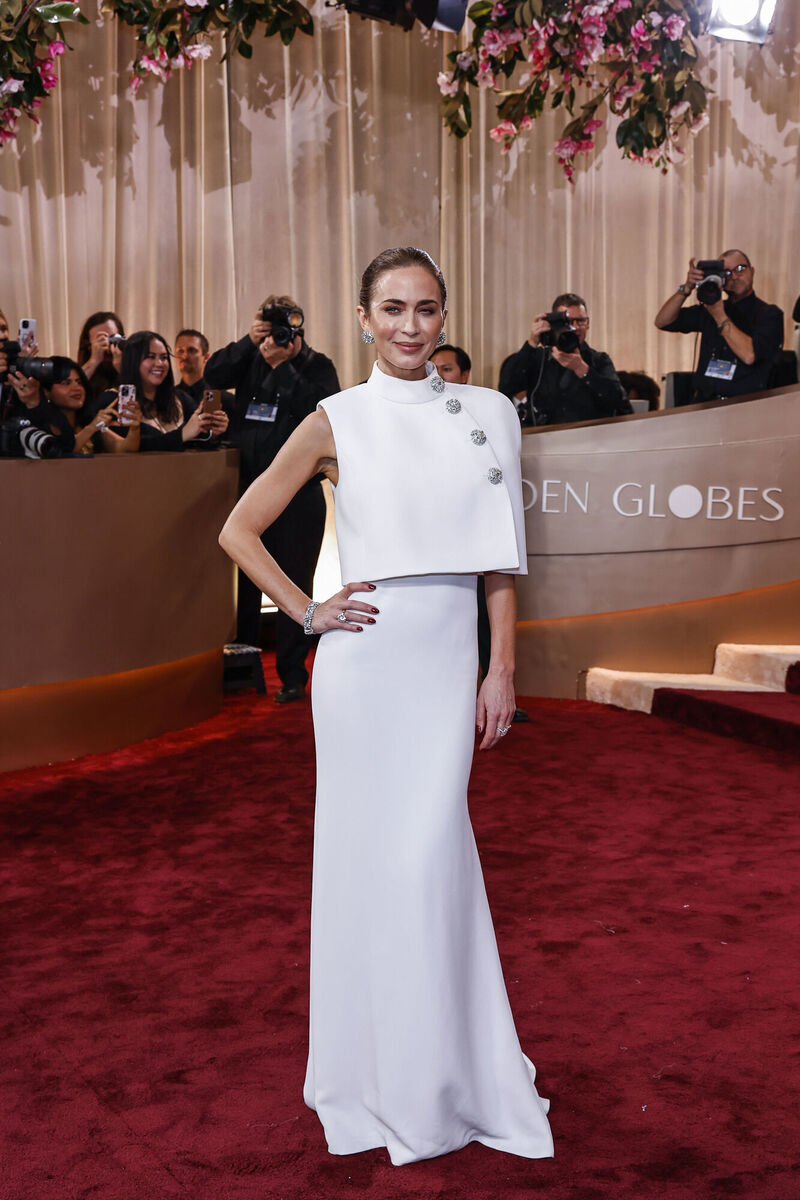 Emily Blunt at the 83rd Golden Globes Awards at The Beverly Hilton in Beverly Hills. Picture: Corine Solberg/PA Wire
