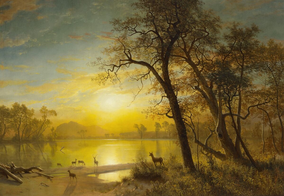 Albert Bierstadt (1830-1902) - Mountain Lake from the Koch collection at Christie's. All images courtesy Christie's Images Ltd., 2025.