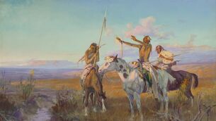 <p>Charles Marion Russel (1864-1926) - The Sun Worshippers from the Koch collection at Christie's.</p>