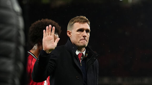 <p>Darren Fletcher oversaw Manchester United’s FA Cup defeat to Brighton (Martin Rickett/PA)</p>
