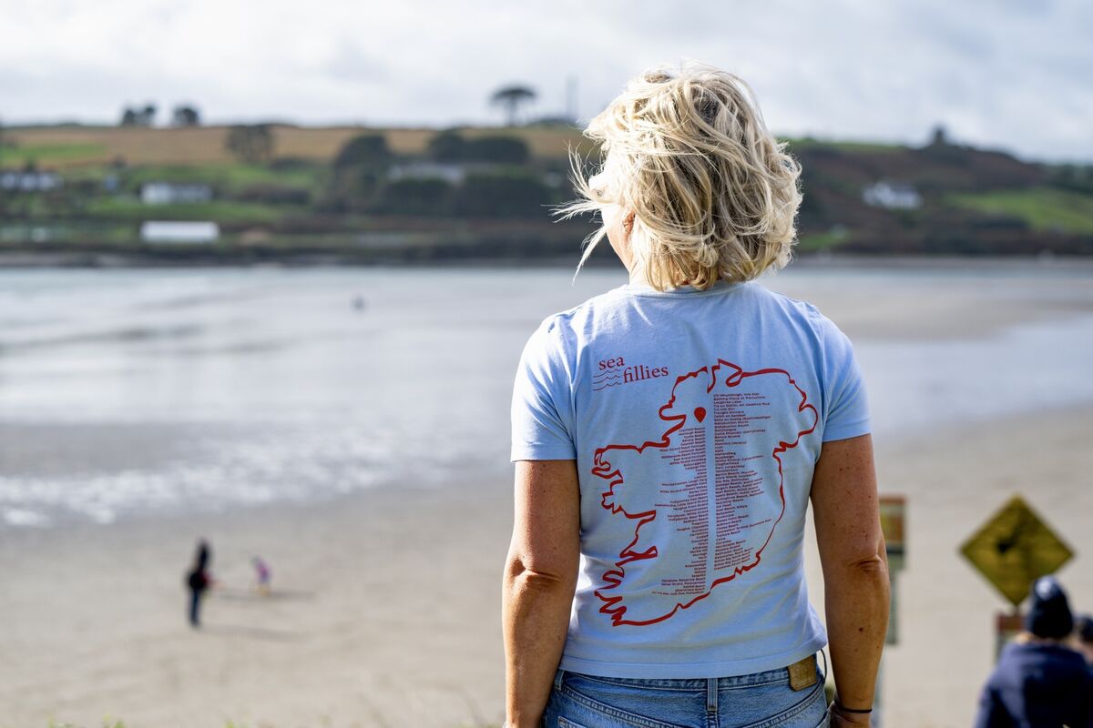 Orla Leahy looks out to sea ahead of the Sea Fillies’ final swim at Inchydoney Beach. Pictures: Chani Anderson.
