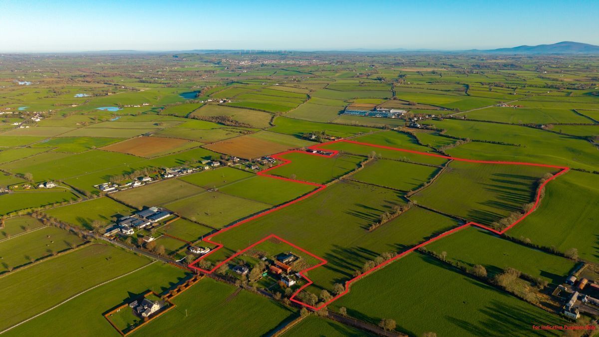 Alternative aerial view of the 70-acre farm at Cloghleigh, Golden, Co. Tipperary.