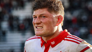 <p>Munster's Jack O'Donoghue dejected after the match. Pic: INPHO/Billy Stickland</p>
