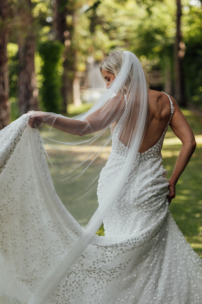 Ciara's wedding dress is from Bella Bleu in Cork.