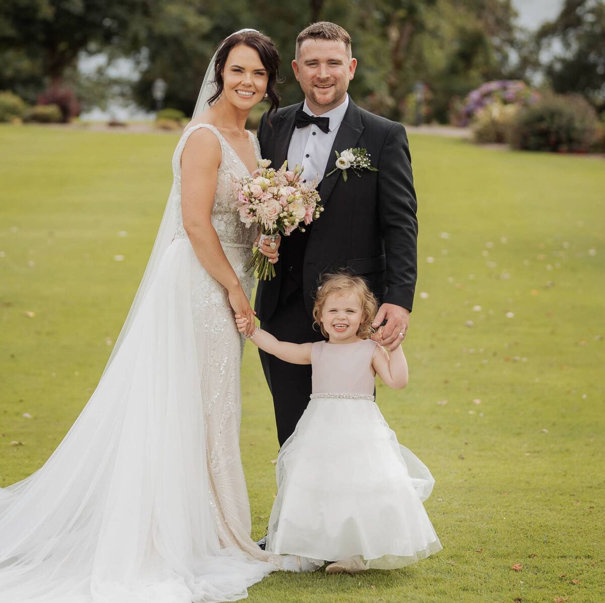 Aine Keogh and Dessie Lennon with Croía Lennon. Pictures: Hu O’Reilly Photography 