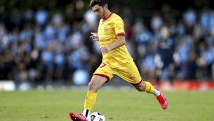 <p>Josh Cavallo in action for Adelaide United. Pic: Brendon Thorne/AAP Image via AP.</p>