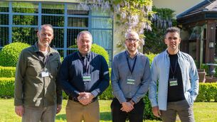 <p>Colin Munro, David O'Neil, Davin Doherty and Mark Cunningham - The Miconex Ireland team</p>
