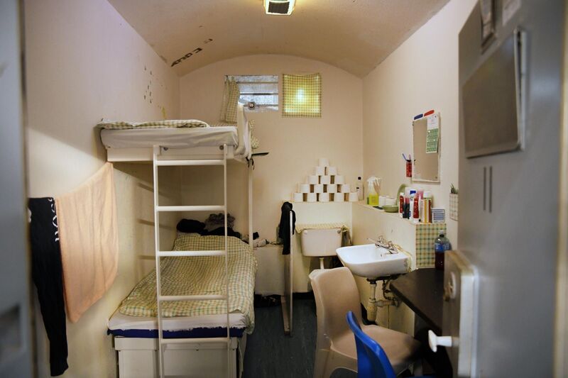  Bunkbeds to accomodate a second prisoner in what shoud be a single cell in Mountjoy Prison. Photo: Moya Nolan