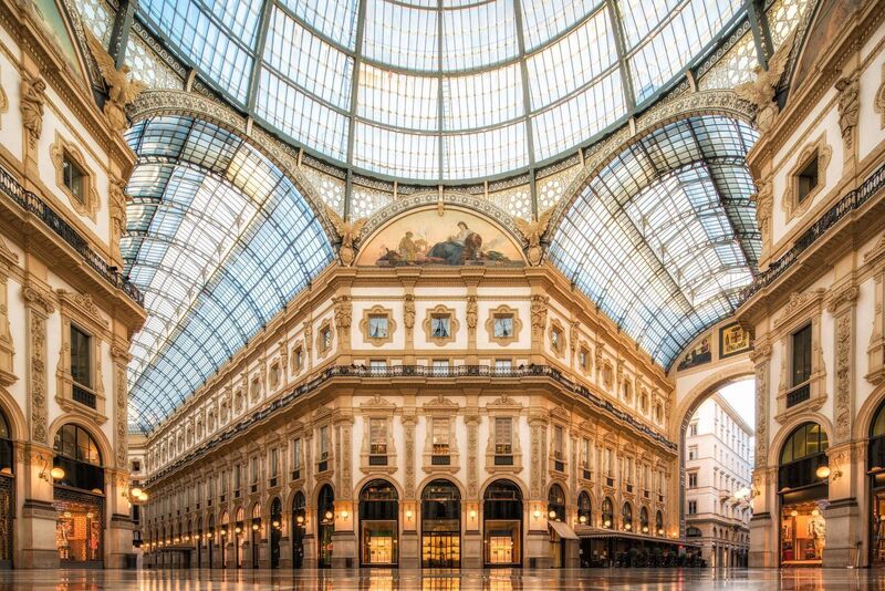 Mialn's spectacular Galleria Vittorio Emanuele II shopping mall