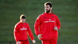 <p>Jean Kleyn during Munster training at the University of Limerick. Pic: David Fitzgerald/Sportsfile</p>