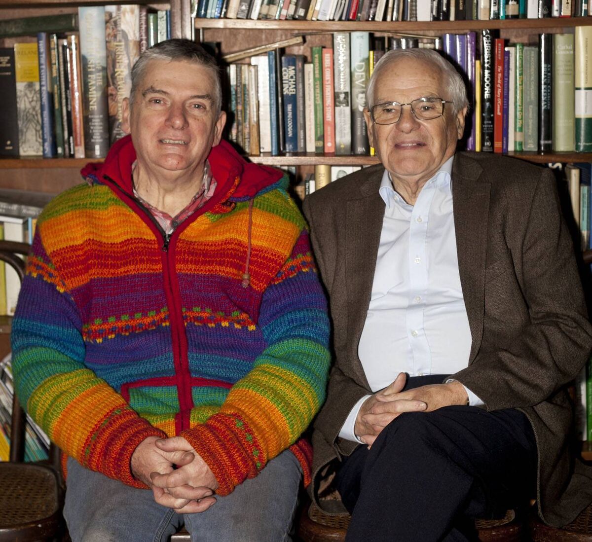 Peadar Ó Riada with his friend and music collaborator, the late Seán Ó Sé. 