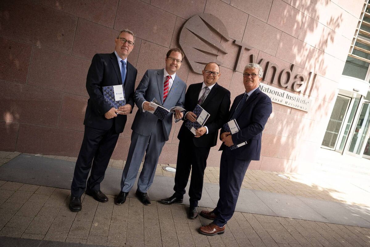 Tyndall chairman Denis Doyle, higher education minister James Lawless, Tyndall CEO Professor William Scanlon, and UCC president Professor John O’Halloran.