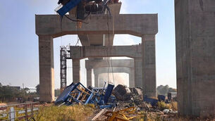 <p>A construction crane fell on to a passenger train in Nakhon Ratchasima province. Picture: State Railway of Thailand/AP</p> <p>A construction crane fell on to a passenger train in Nakhon Ratchasima province. Picture: State Railway of Thailand/AP</p>