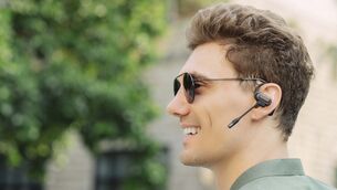 <p>The OpenRock Link20's open-ear design keeps your ears free while delivering clear audio for work and everyday listening. Picture: OpenRock.</p>