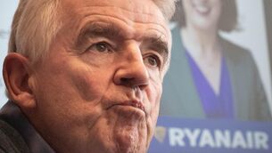 <p>Ryanair chief executive Michael O'Leary ruled out equipping its jets with Elon Musk’s Starlink satellite internet service, citing the impact of fuel costs from drag caused by the antenna and the short length of its flights. Picture: Stefan Rousseau/PA </p>