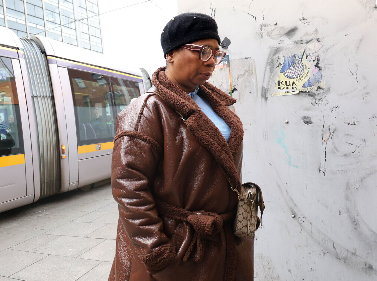 George Nkencho's mother, Blessing, arrives at the Dublin District Coroner’s Court for the second day of the inquest into his death. Photo: Leah Farrell / © RollingNews.ie