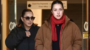 <p> (Left) Izabel Fonseca, sister of the deceased Bruna Fonseca, and Maria Fonesca Rosa (right), niece of the deceased, at court in Cork. Picture: Larry Cummins</p>