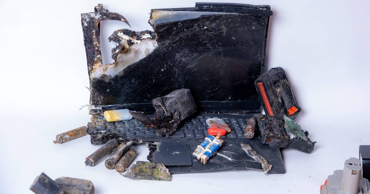 Wasteful and dangerous to dump batteries and electronics