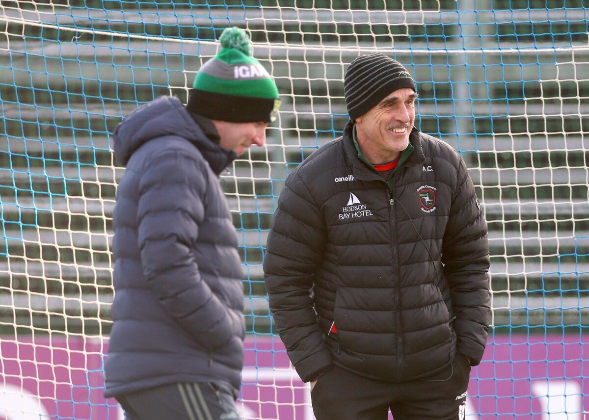 St. Brigid's selector Evan Talty and manager Anthony Cunningham. Pic: James Crombie/Inpho