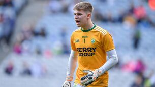 <p>Devon Burns in action for Kerry during the football All-Ireland Minor Championship semi-final. Pic: Brendan Moran/Sportsfile</p>