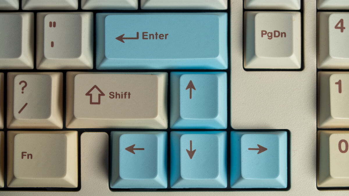 The compact layout keeps arrow keys and navigation buttons within easy reach. Picture: Noel Campion.