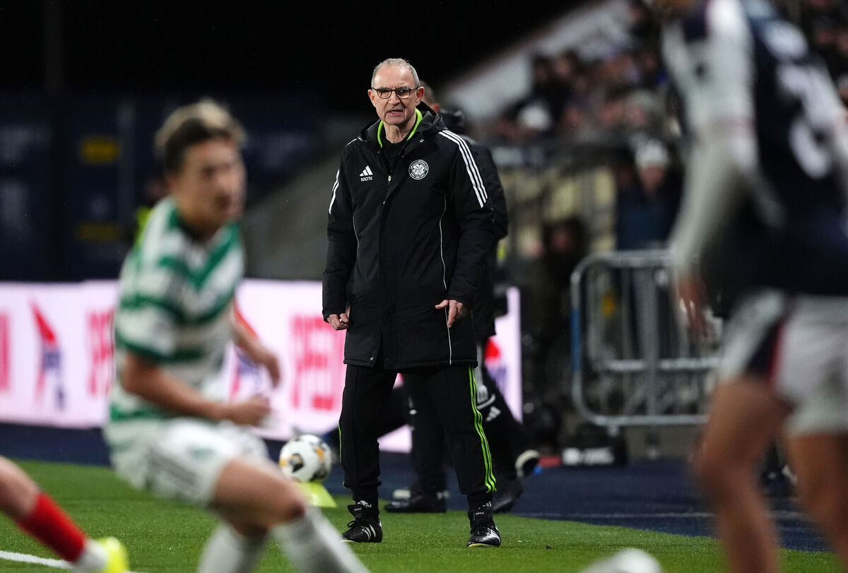 Celtic manager Martin O'Neill on the touchline. Pic: Andrew Milligan/PA Celtic manager Martin O'Neill on the touchline. Pic: Andrew Milligan/PA