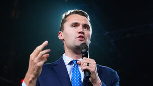 <p>Charlie Kirk was shot dead last year at a public event (AP)</p>