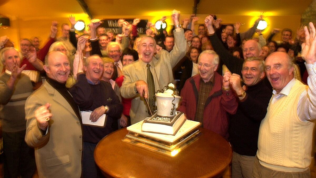  Pearse Harvey, centre, with other members of the Guinness Cork Jazz Festival organising committee at a 25th anniversary celebration in 2002. Picture: Gavin Browne