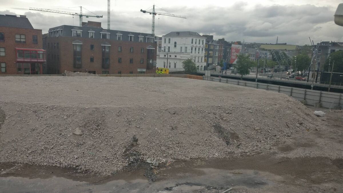 Pre-covid, the site was branded an eyesore after a large mound of rubble was left on the quay for more than a year, in breach of the planning conditions. File picture