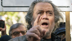 <p>Former White House strategist Steve Bannon is no stranger to migration. His great-great grandfather left Ireland at the height of the Famine. Picture: Alex Brandon/AP</p>